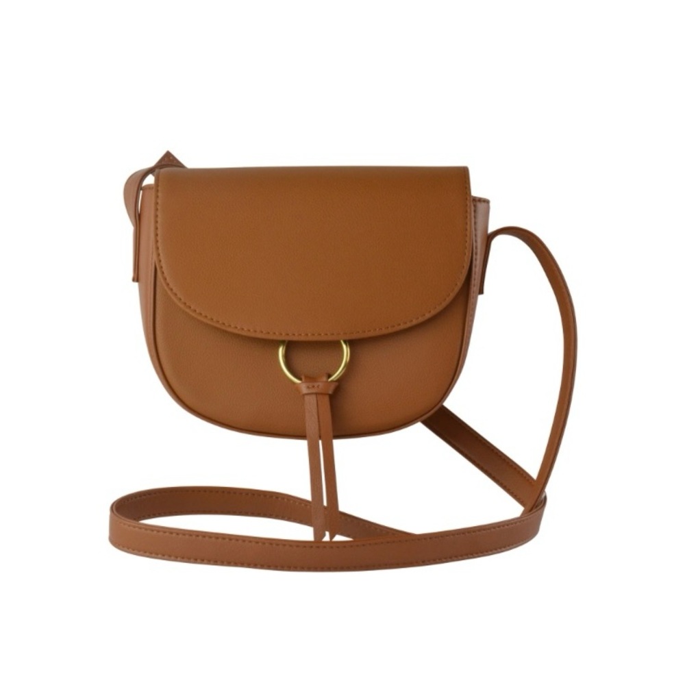 JJ Winters Purse Handbag Shoulder bag Brown Caramel Genuine Leather